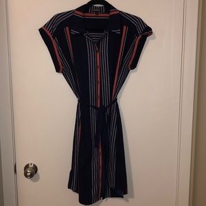 Express Striped button up dress